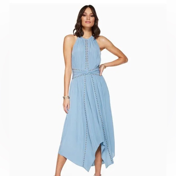 Ramy Brook Dresses & Skirts - Ramy Brook Mel High Neck Midi Dress Blue size Small